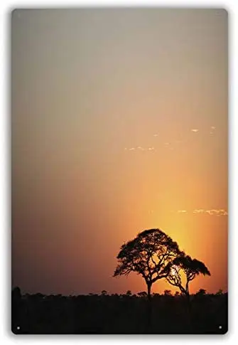 

Personalized Custom Metal Sign Sunrise in The Serengeti in Africa