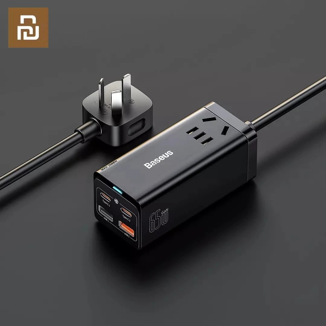 

Сетевой фильтр Youpin Baseus GaN 3 Pro, 65 Вт, с нитридом галлия