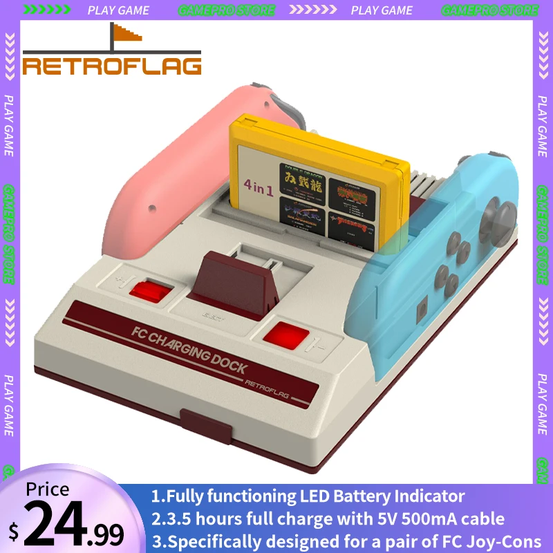 

Newest Retroflag FC Charger Dock For Nintendo Switch Joystick Charging For Switch Oled Controller Fast Charger Dock With Sticker