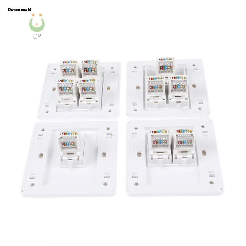 

1pcs 86 Type Computer Socket Panel CAT5E Network Module RJ45 Cable Interface Outlet Wall (without retail package) power plug