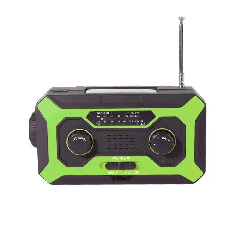 

2000mAh Hand Crank Radio 2000mAh Emergency Radio Solar 5 Ways Powered AM / FM / NOAA Radio With Flashlight For Outdoor Camping