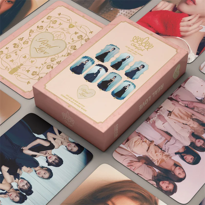 

55 шт./компл. Kpop оптовая продажа OH MY GIRL фотооткрытка новый альбом Реальная любовь ЛОМО карта печать открыток постер картина Поклонники подарк...