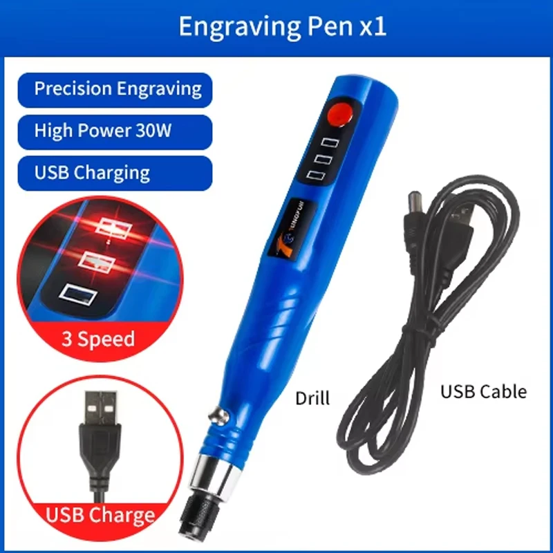 

Миниатюрная Электрическая Дрель-гравер 30 Вт С USB-зарядкой