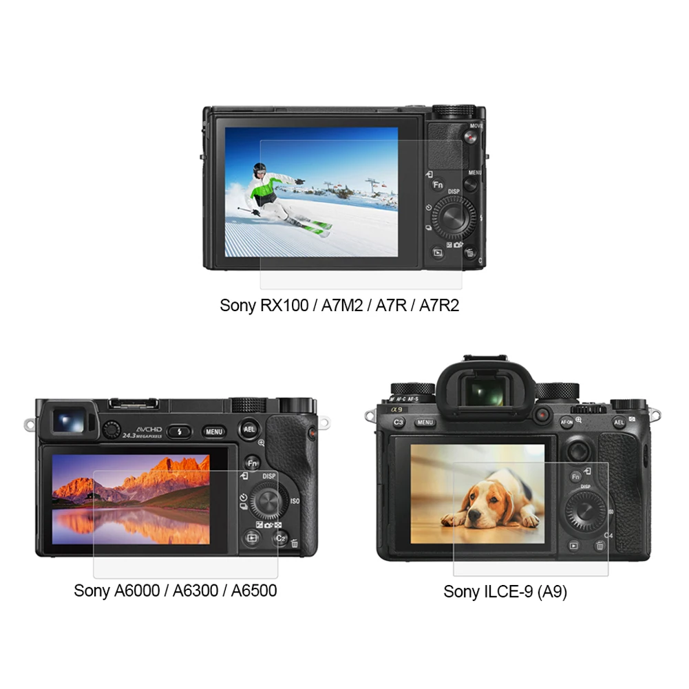 

Защитное стекло PULUZ для Sony ILCE-9 A9 A6000/A6500 RX100/A7M2/A7R/A7R2 камера 0,3 мм изогнутые края пленка