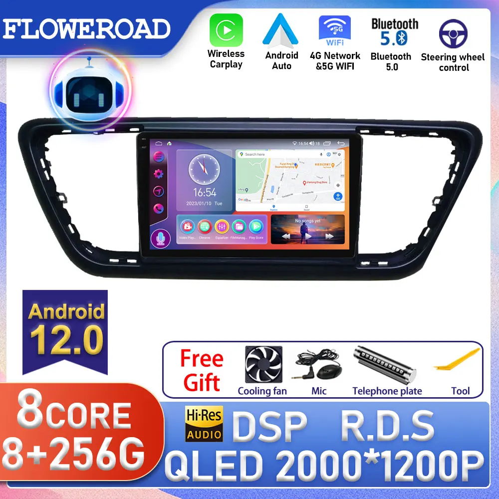 Автомагнитола 8 + 256G для Jac SUNRAY Bus 2023 мультимедийный проигрыватель DSP Carplay экран GPS 4G