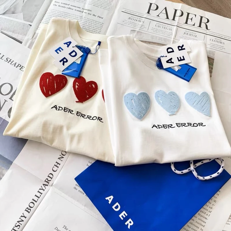 Футболка с вышивкой в Корейском стиле для мужчин и женщин Y2k |