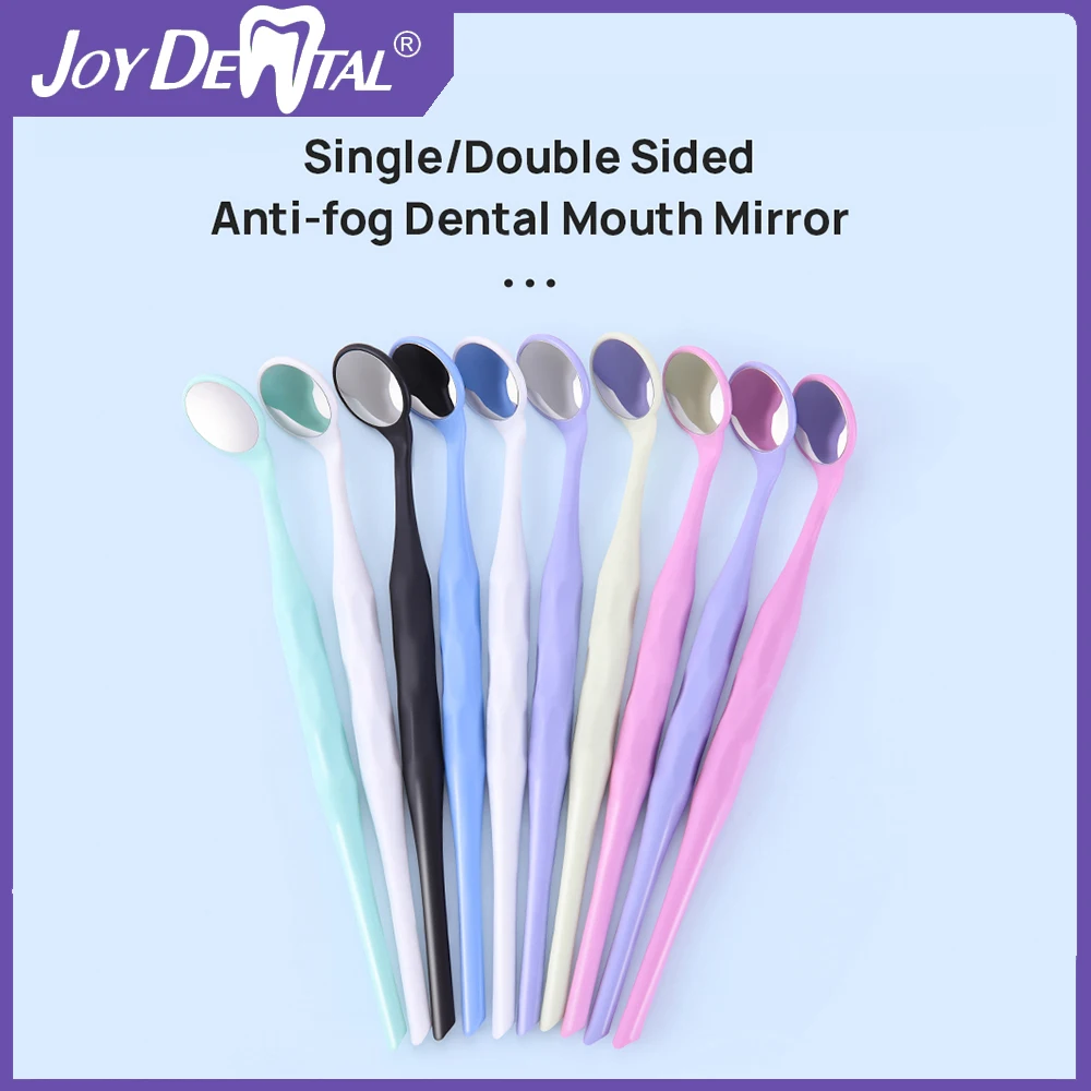 

JOY DENTAL Anti-fog Mouth Mirror Single/ Double Sided Surface Exam Mirrors Reflectors Random Shipping Color 10 Pcs/Pack