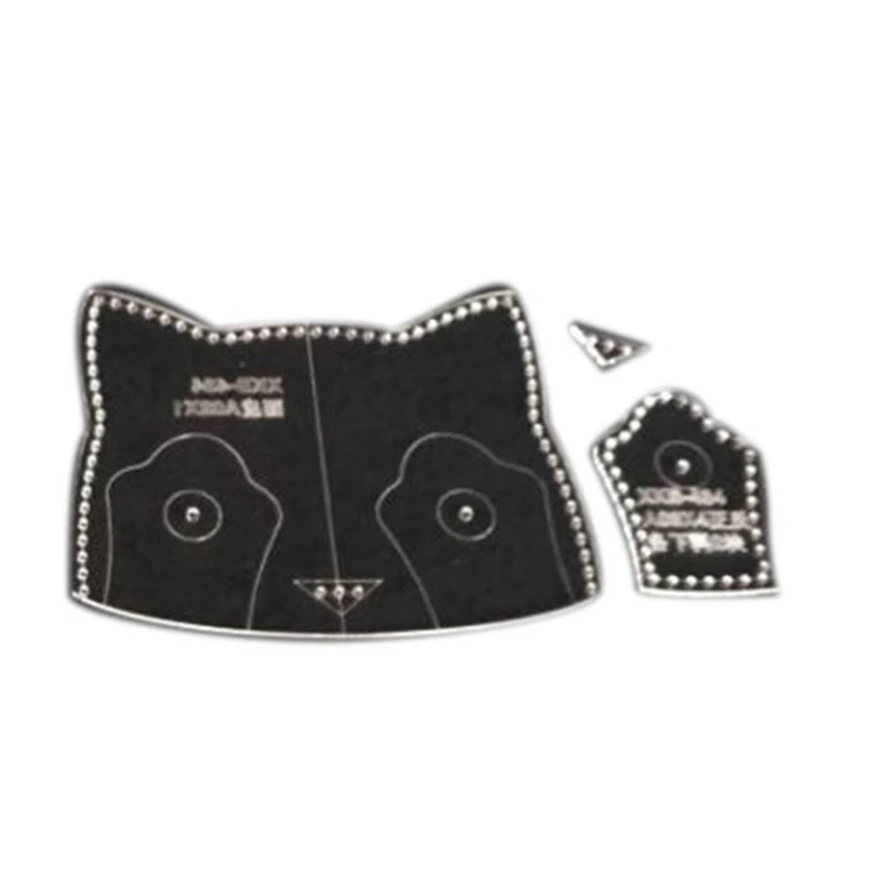 

3Pcs Card Holder Acrylic Template Bag Leather Pattern Bus ID Card Holder Leather Pattern Craft For Card Bag