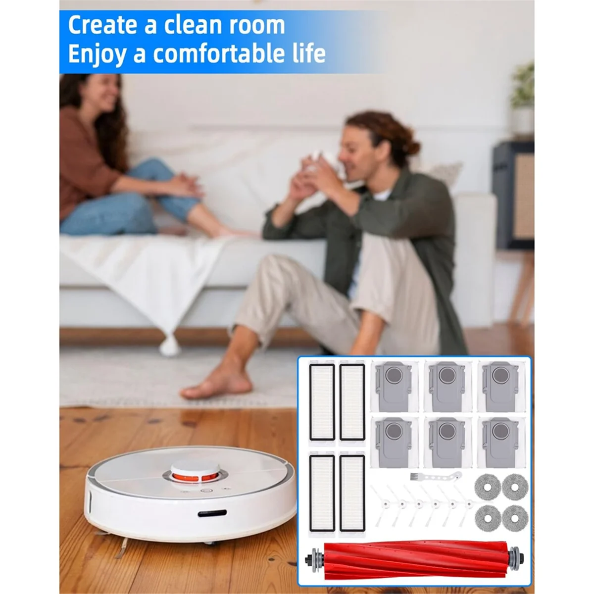 Для Roborock Q Revo PRO/Q S/Q MaxV Детали робота-пылесоса Основная боковая щетка Hepa-фильтр