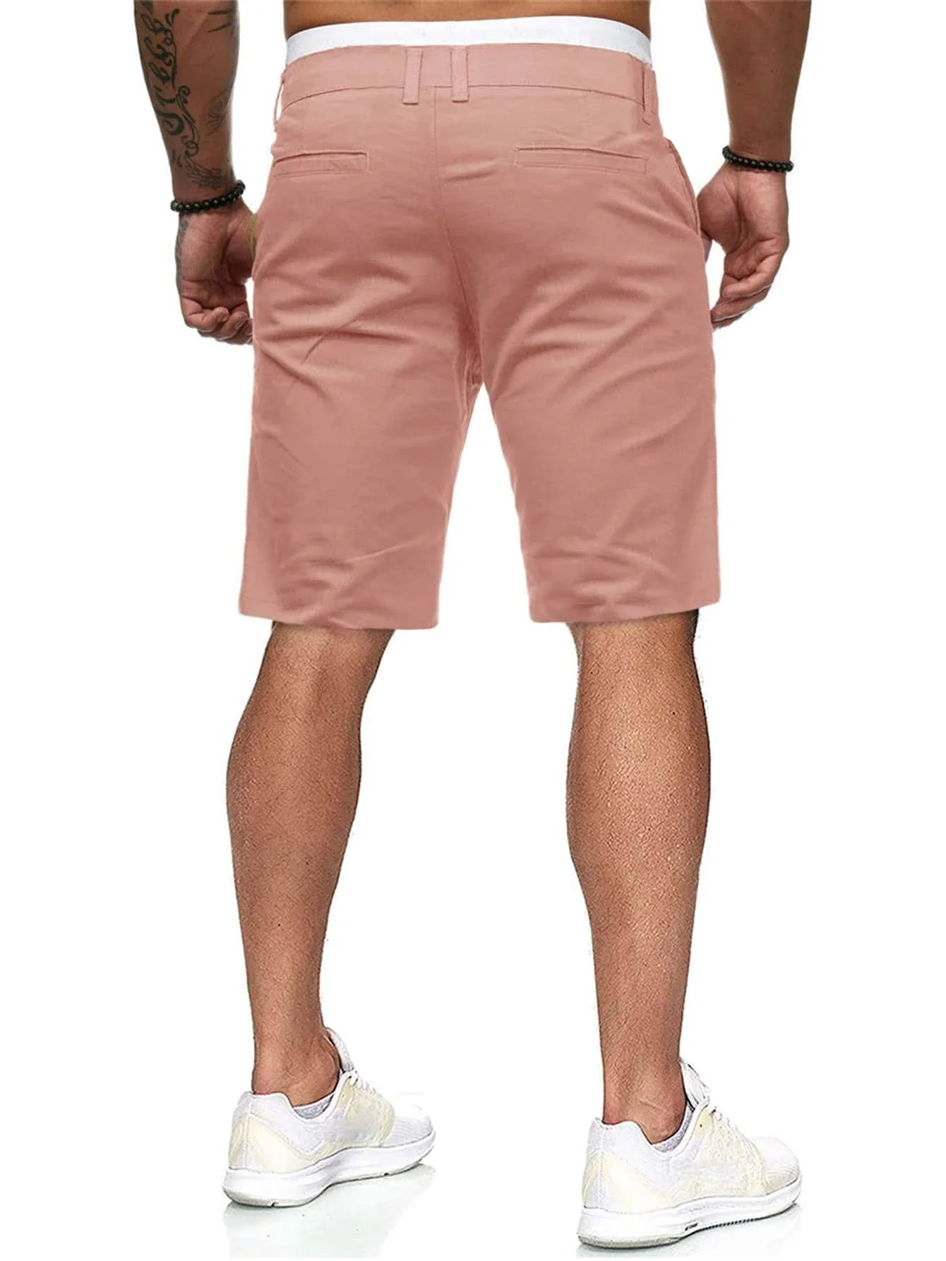 

Мужские однотонные шорты с косыми карманами