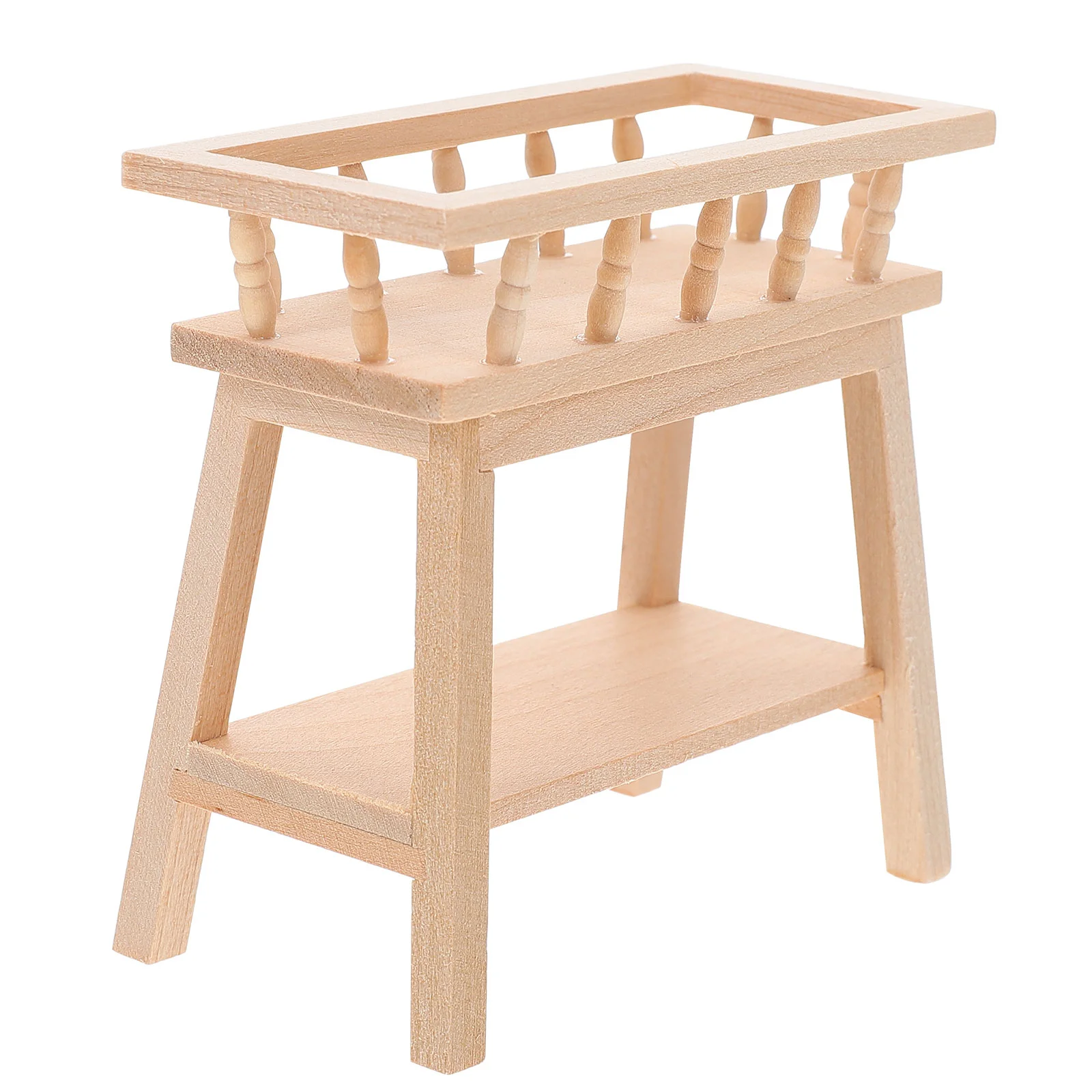 

1pc Mini Flower Stand Wooden Flower Rack Decor Miniature Furniture Accessory