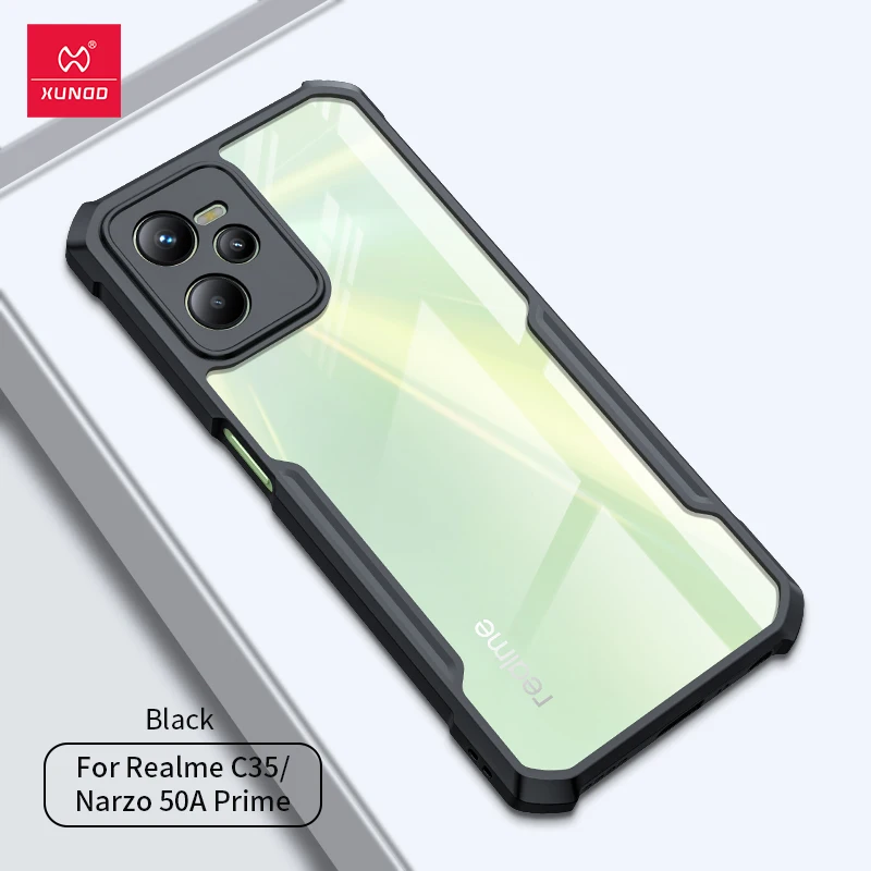 

For Realme C35 Narzo 50A Prime Case,Xundd Airbags Bumper Shockproof Shell Camera Lens Protection Back Transperant Phone Cover