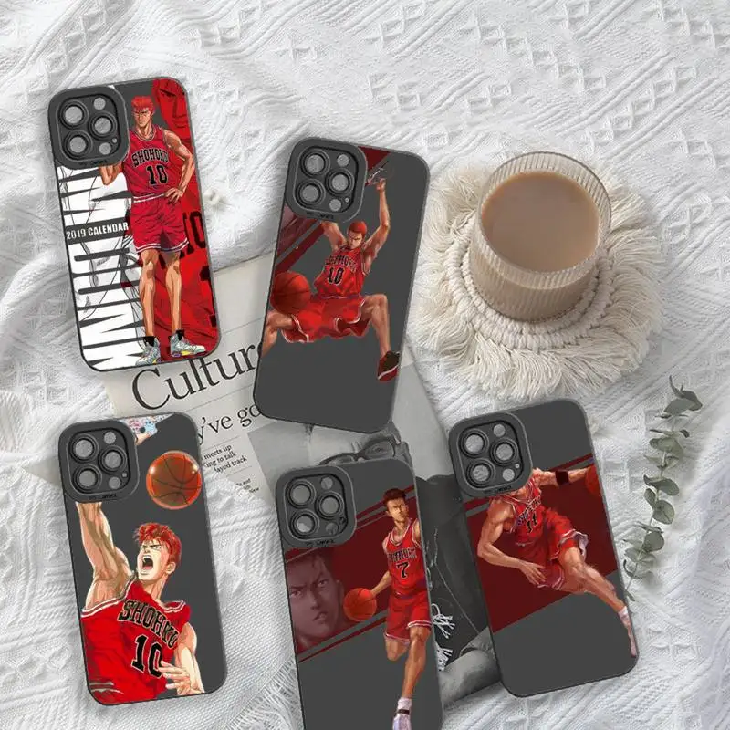 

Slam Dunk japan anime Camera Lens Liquid Silicone Phone Case For iPhone 13 12 11 Pro MAX Mini X XS XR 7 8 Plus