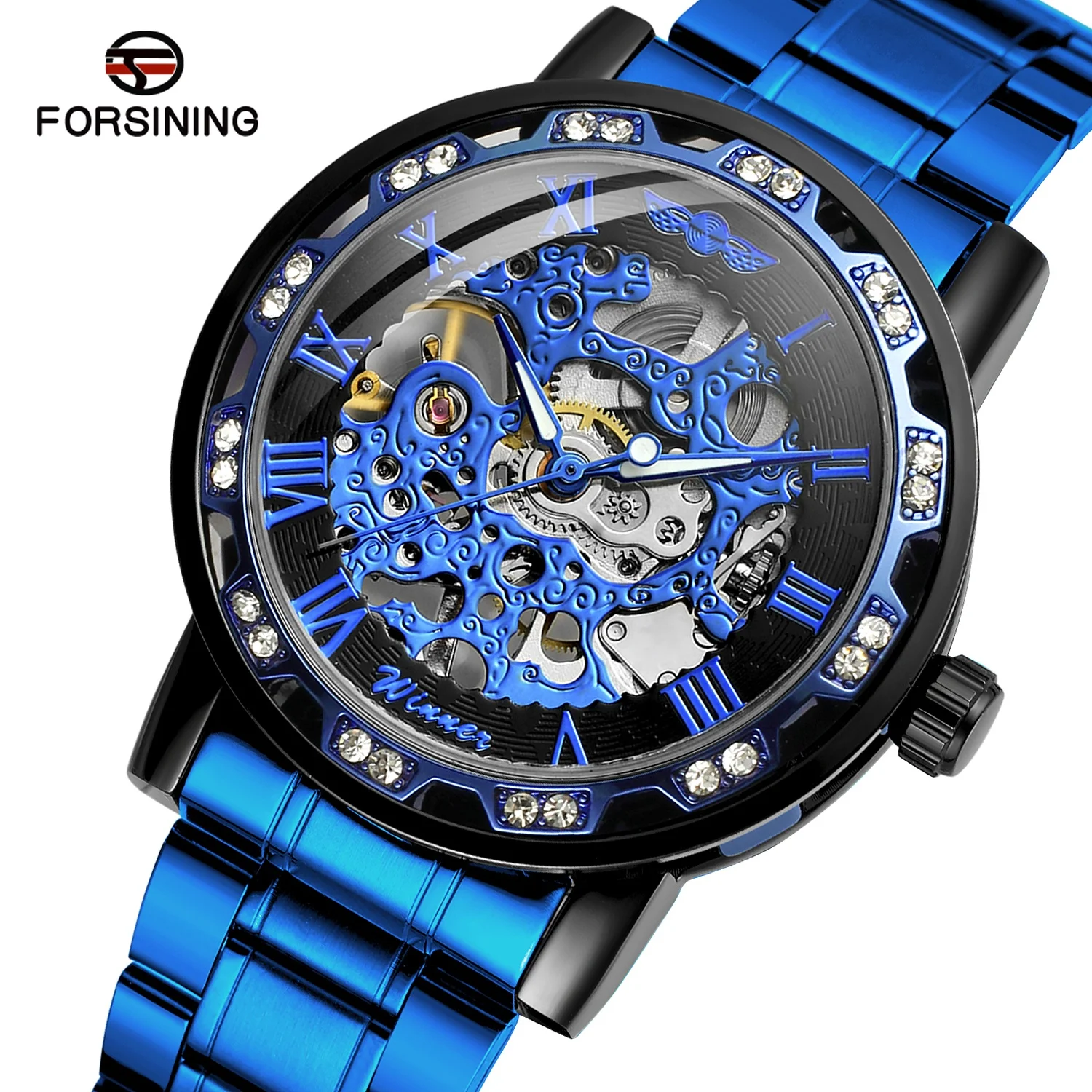 

WINNER Men Mechanical Watches Waterproof Stainless Steel Automatic Skeleton Watch Men's Casual Fashion Watches Relogio Masculino