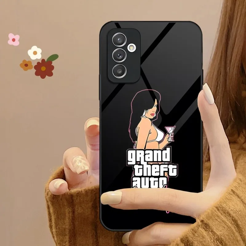 Чехол для телефона Rockstar Gta 5 Grand закаленное стекло Samsung S20 S21 S22 S30 Pro Ultra Plus S7Edge S8 S9 S10E
