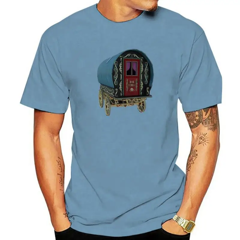 Мужская роскошная брендовая винтажная футболка с коротким рукавом Gypsy Wagon ручная