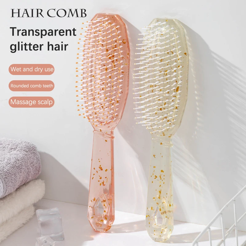 

Прозрачная шикарная Массажная подушка для массажа головы, расческа, пушистый салонный уход, аксессуары для укладки