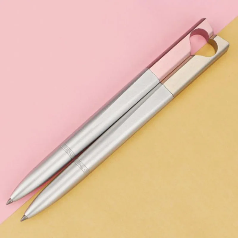 2pcs Lovers Heart -shaped Magnetic Gel Pen T6063 Aviation Aluminum Pen as luxury Gift Office Supply Customized