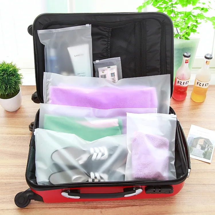 

5/10pcs Waterproof Travel Storage Bag for Clothes Clear Travel Bag Shoes Zipper Bag Cosmetic Pouch Portable Storage Organizer