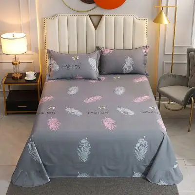  New Autumn and Winter Cotton Thickened Sanding Double Bed Sheet Single Student