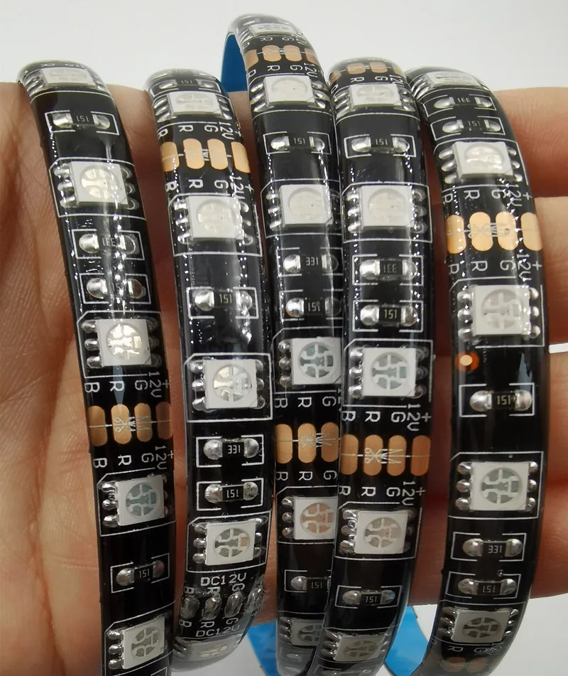 

Гибкая светодиодная лента 5050 RGB, 60 светодиодов/м, 12 В, 5 м