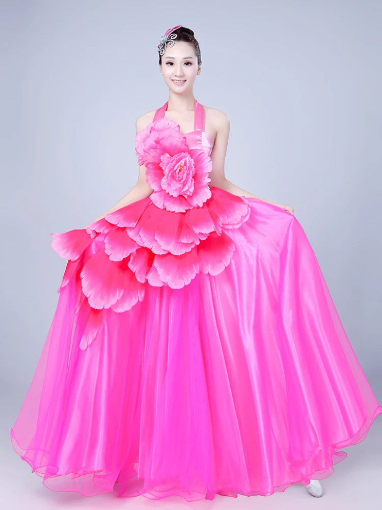 Красная Женская юбка костюм для современных танцев одежда выступлений |