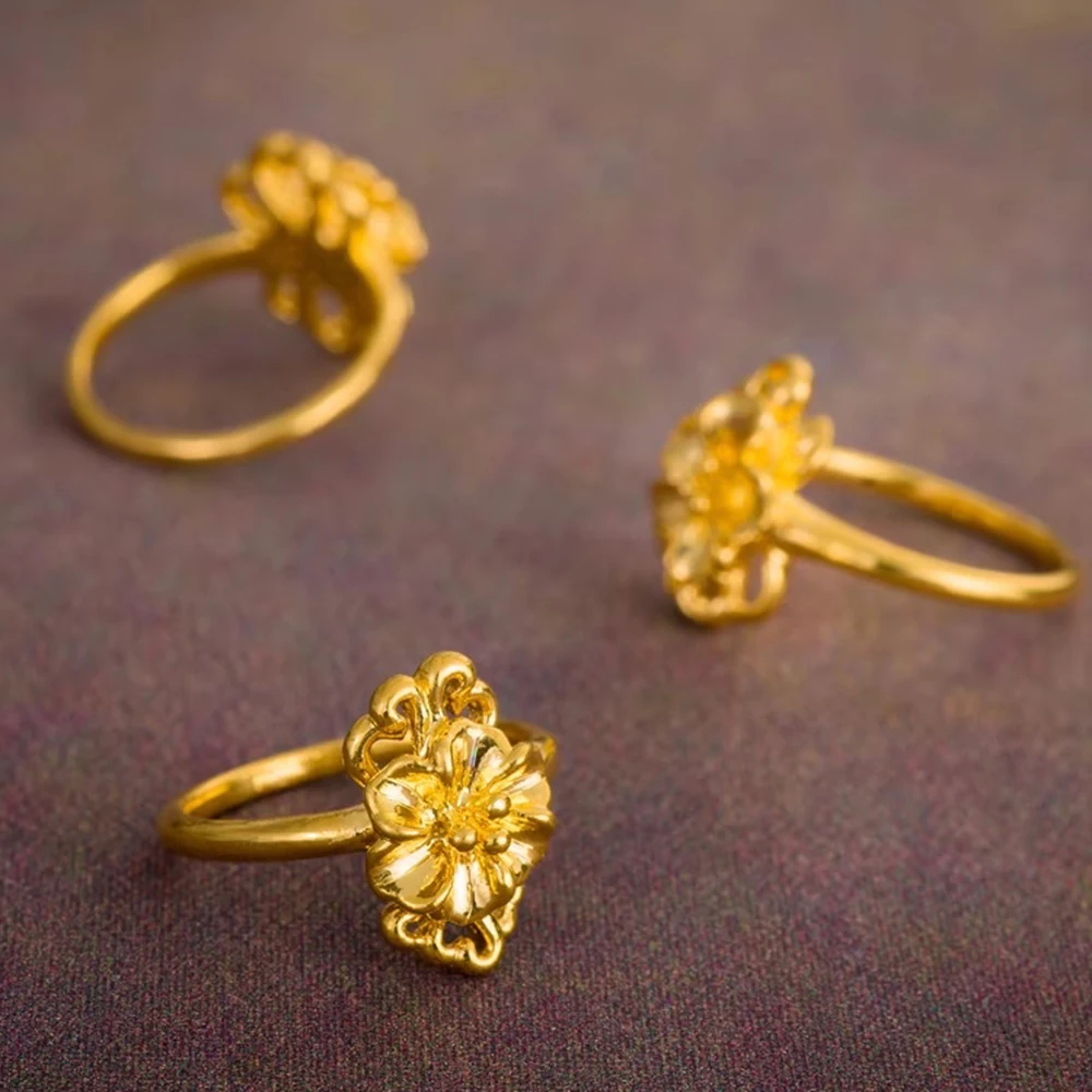 

1 шт., Женское кольцо из желтого золота 999 пробы, 24 к