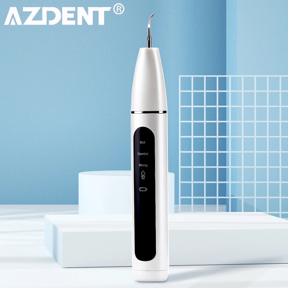 AZDENT USD Ultrasonic Calculus Remover Dental Scaling Electric Portable Scaler Sonic Smoke Stains Tartar Plaque Teeth Whiting