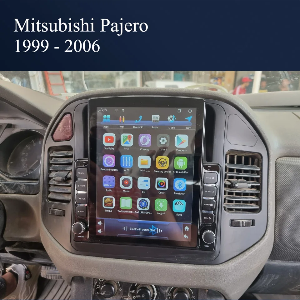 8G + 128G Android 14 для Mitsubishi Pajero 1999-2006 Автомобильный радиоприемник Аудио Мультимедиа Стерео ПК Планшетный GPS Монитор DVD Carplay Auto
