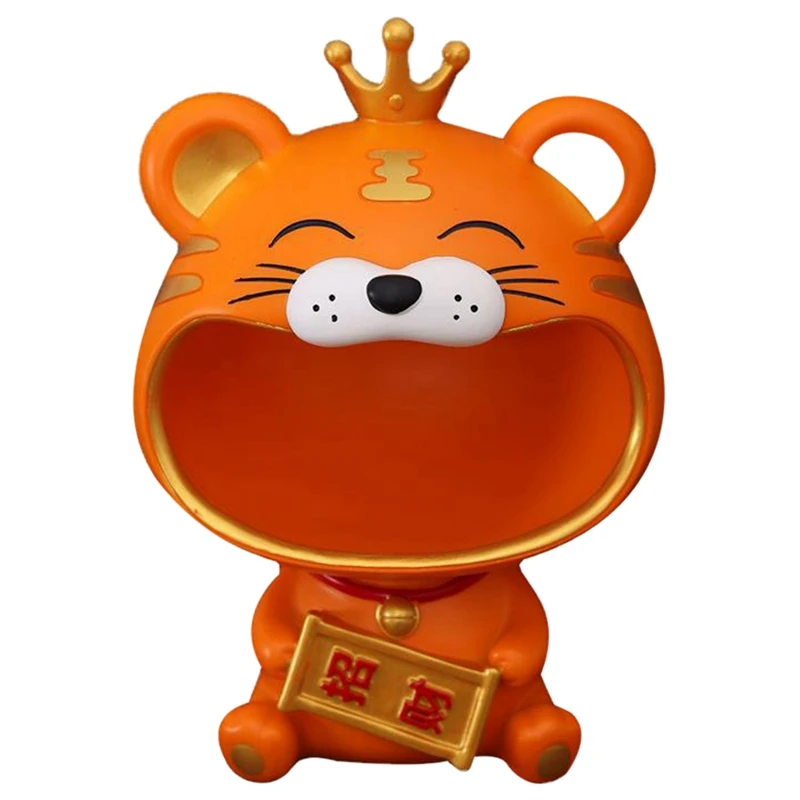 

New Year Auspicious Tiggo Storage Decoration Home Decoration Resin Crafts Jewelry Storage Tray Dim Snack Tray