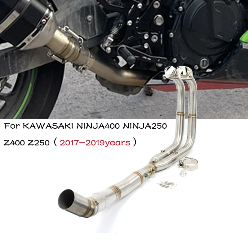 Full System Motorcycle Exhaust Full System Front Link Pipe For Kawasaki Ninja 400 Z400 Ninja400 EX400 2017 2018 2019
