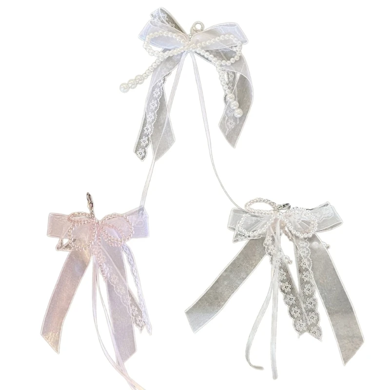 Стильный ленточный брелок с бантом для женщин и девушек подвеска телефона модный