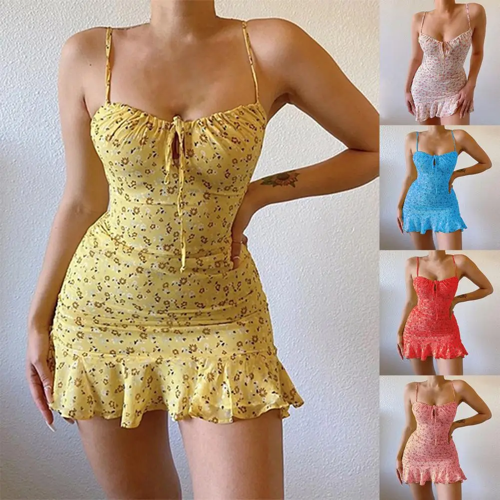

Ladies Dress Comfy Sling Design Ladies Dress Sleeveless Short Dress