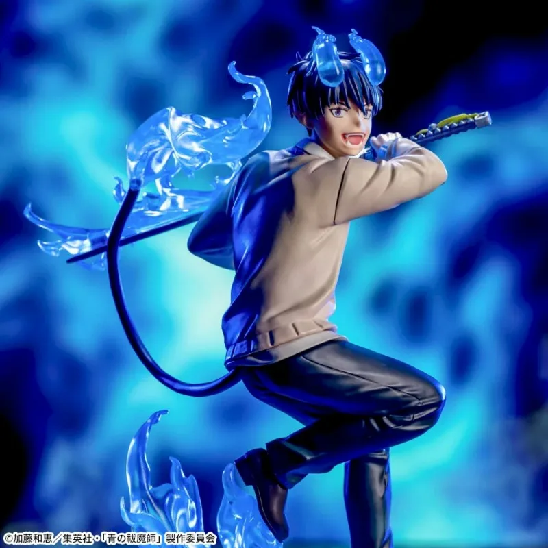 Фото Абсолютно новая оригинальная фигурка Bandai SEGA XcrossLink Blue Exorcist Окумура Рин со спецэффектами, подарочные украшения, в наличии №3