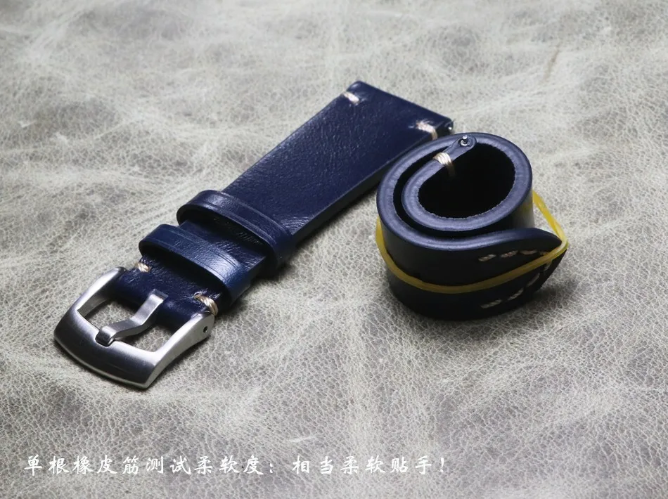 Ремешок для часов Samsung из натуральной кожи, быстросъемный браслет для часов Huawei, прочный плоский Cowhinde, 22 мм