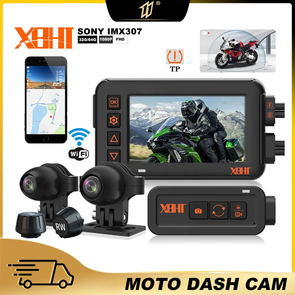 Gps Motorcycle Video Recorder Rear View Driving Monitoring W