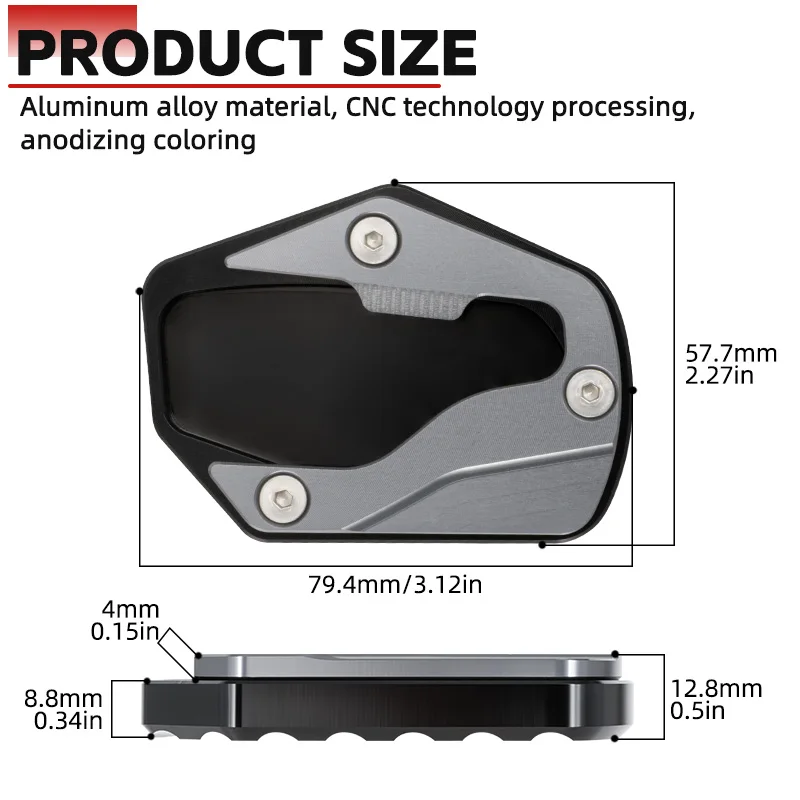 Для HONDA FORZA 125 250 350 Forza 300 NSS350 Forza350 Боковая подставка увеличенная пластина