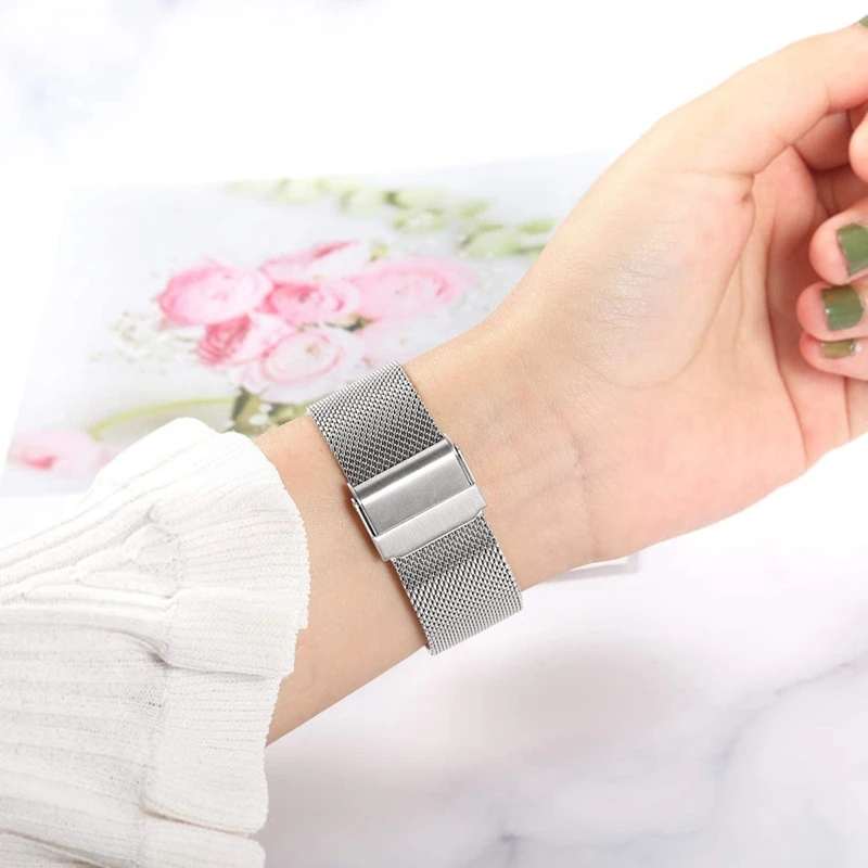 18mm 20mm 22mm Quick Release Mesh Wristwatch Strap for Samsung Galaxy Watch Active2 40mm 44mm Bracelet for Galaxy Watch4 Classic