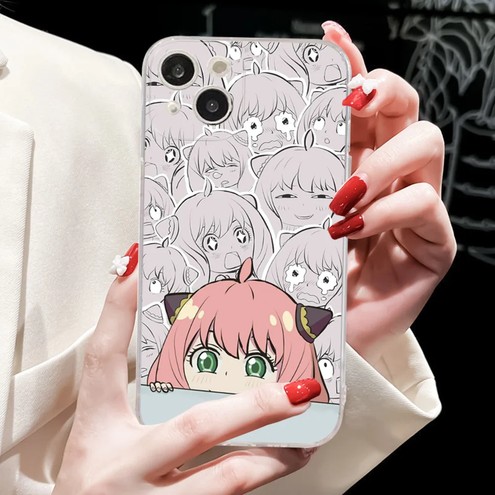 SPY FAMILY Anya Cute Phone Case For IPhone 16 15 8 7 6 6S Plus X SE XR XS 14 11 12 13 Mini Pro Max Mobile