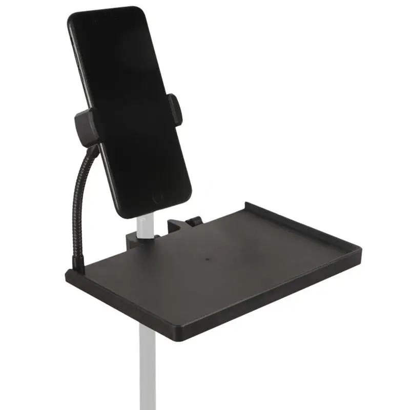 

Mobile Phone Live Broadcast Stand With Sound Card Tray Universal Adjustable Support For Phone Pen Music Sheet Instrument