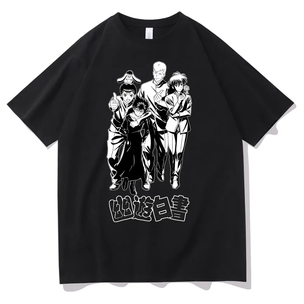 

Anime Yu Yu Hakusho Portrait Print Tshirt Short Sleeve Men Women Fashion Vintage T-shirt Unisex Hip Hop Oversized T Shirt Tops