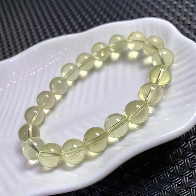 11 мм натуральный браслет с цитрином и лимоном для женщин мужчин эластичная