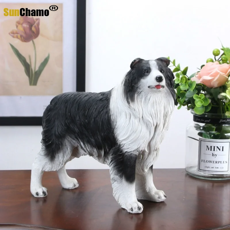 

Cute Simulation Animal Resin Dog Decoration Living Room Decor Craft Creative Home Idyllic Furnishings Murals Gift Sculpture