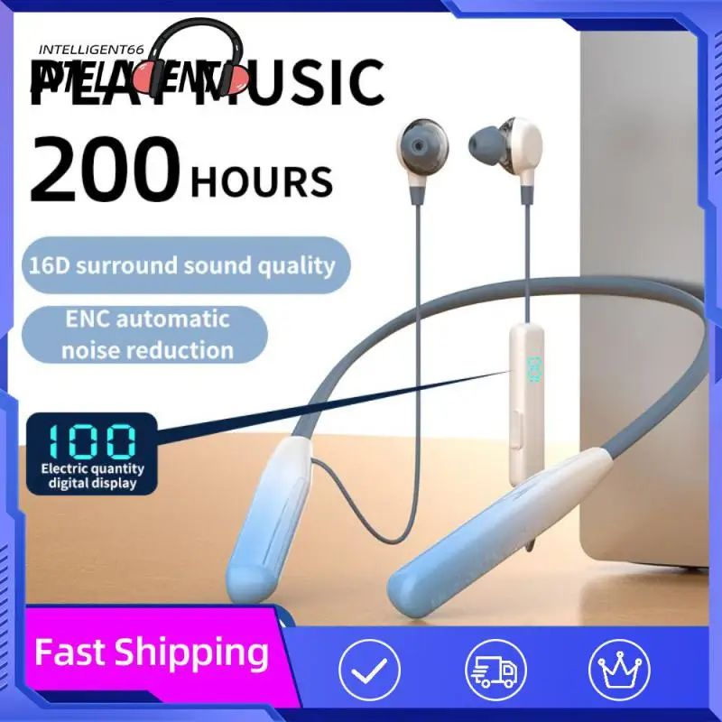 

DC 5V Ultra Long Battery Life Stereo Neck Earphones Low Latency Wireless Headphones Bilateral Stereo Low Power Consumption