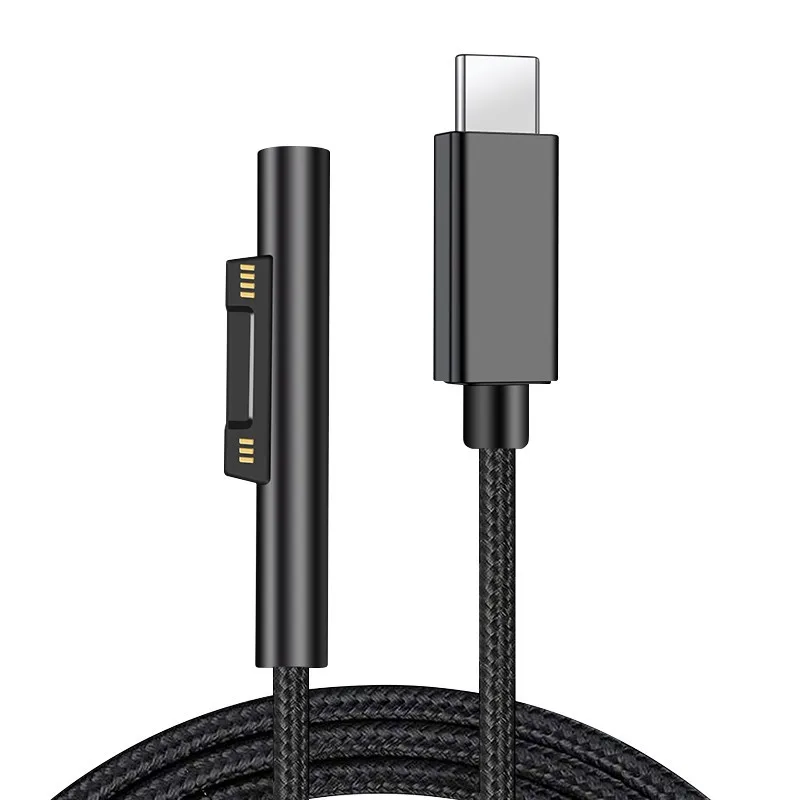 

2M/1.5M/1M USB Type C 15V 3A PD Power Supply Charger Adapter Charging Cable for Microsoft Surface Pro 6/5/4/3/GO/BOOK Laptop 2 1