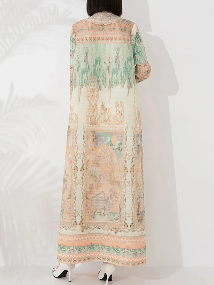 Женский плиссированный тренчкот ANLAN длинная свободная ветровка с винтажным