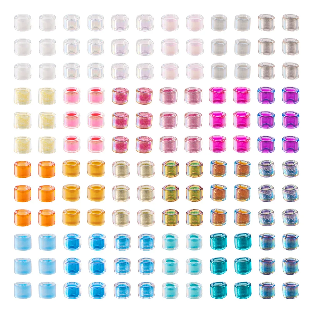 

24 Colors 11/0 Glass Seed Beads Loose Spacer Charm Beads Cylinder Mixed Color for Jewelry Making DIY Sewing Bracelet 1.3x1.6mm