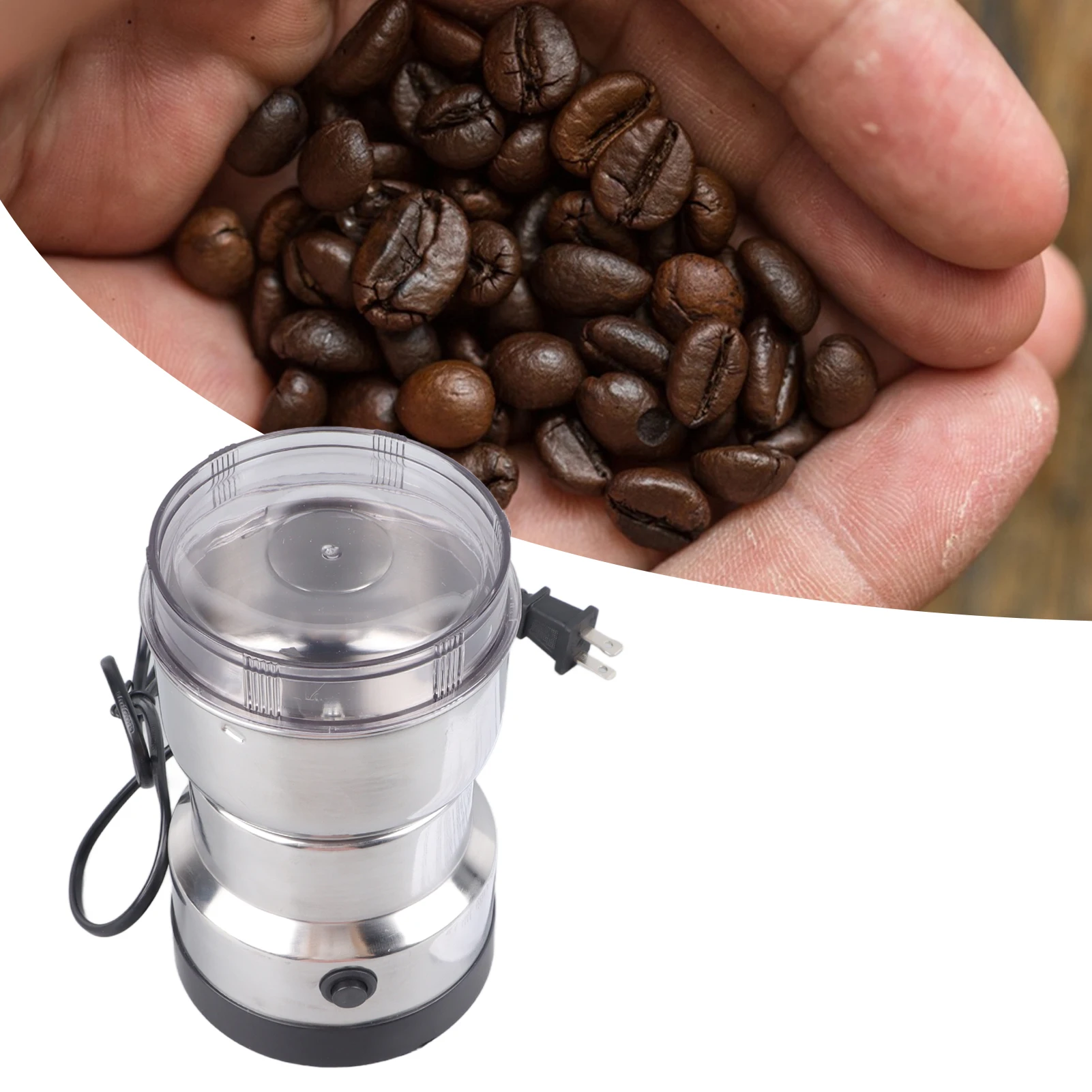 

110V Small Electric Grinder Portable Coffee Bean Milling Grinder Home Seasonings Spices Grinding Tool Chinese Medicine Grinder