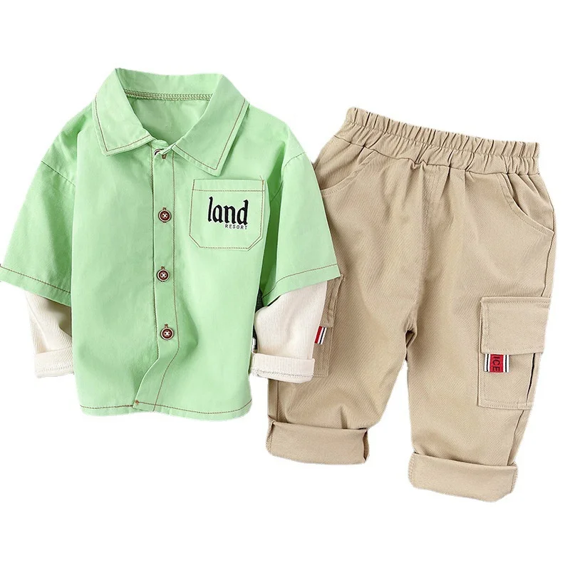 

New Spring Kids Trendy Tracksuits Children Fashion Coat Pants 2Pcs/Sets Autumn Baby Boys Cotton Clothes Toddler Casual Costume