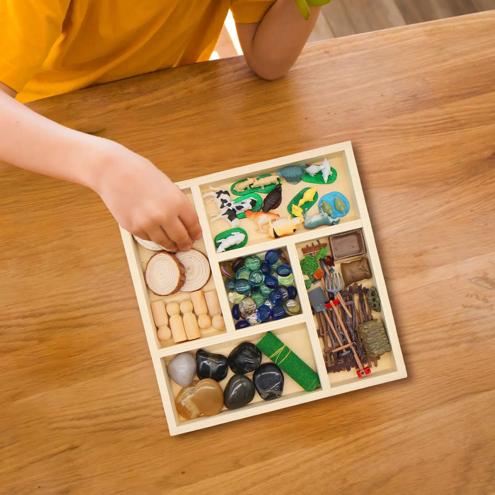 

Farm Sand Tray Set Learning Sensory Bin Toys Preschool Materials for Kids